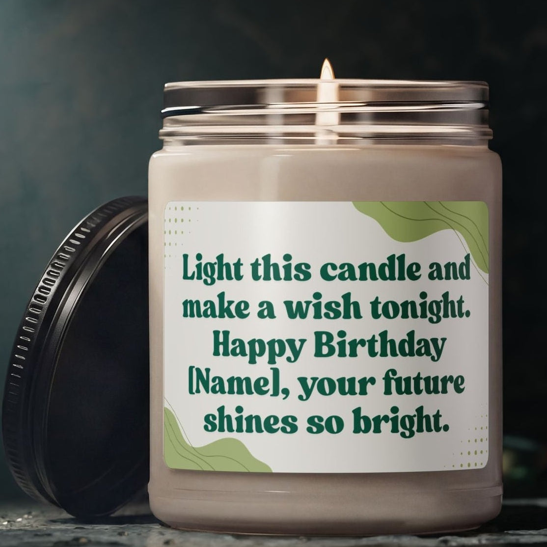 Birthday Wish Soy Candle | Personalized Birthday Gift | 9oz