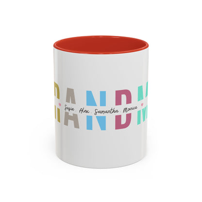 Personalized Grandma Mug with Grandkids Names — Custom Gift for Grandma | 11oz