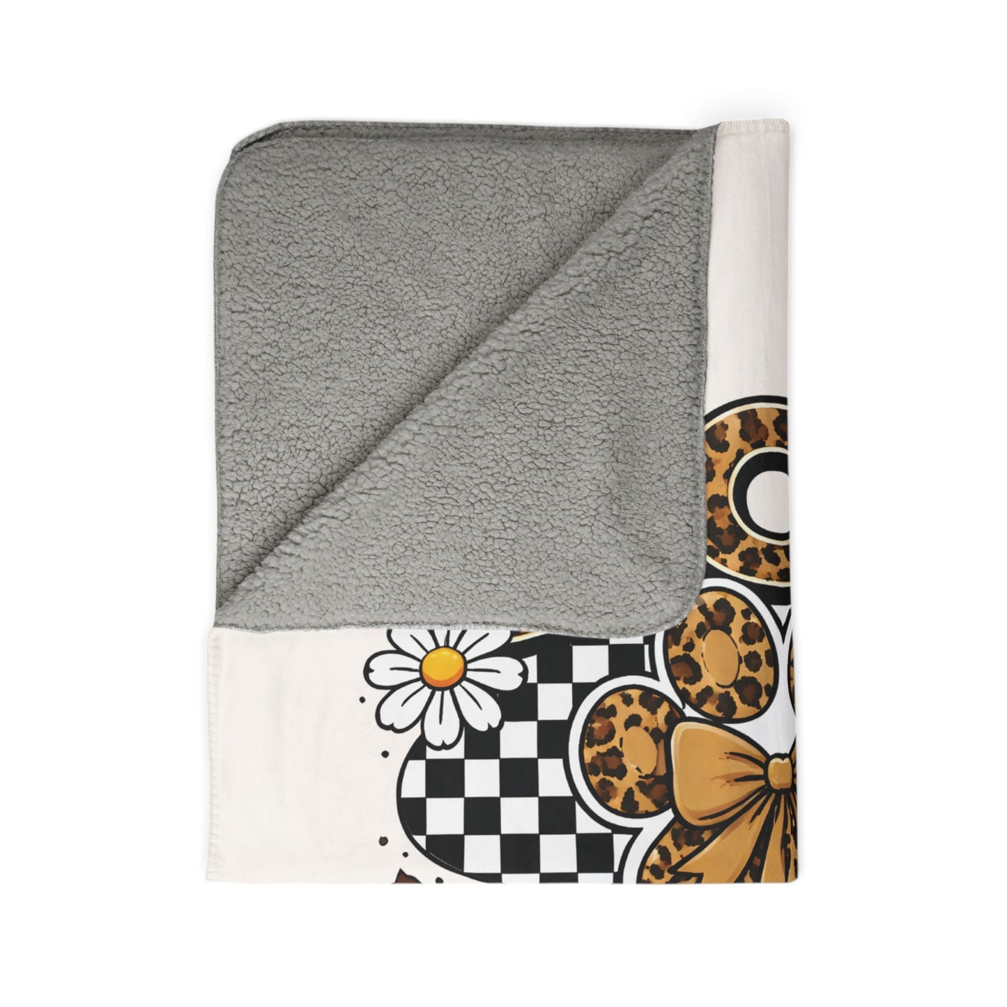 Dog Mama Sherpa Blanket — Leopard Paw