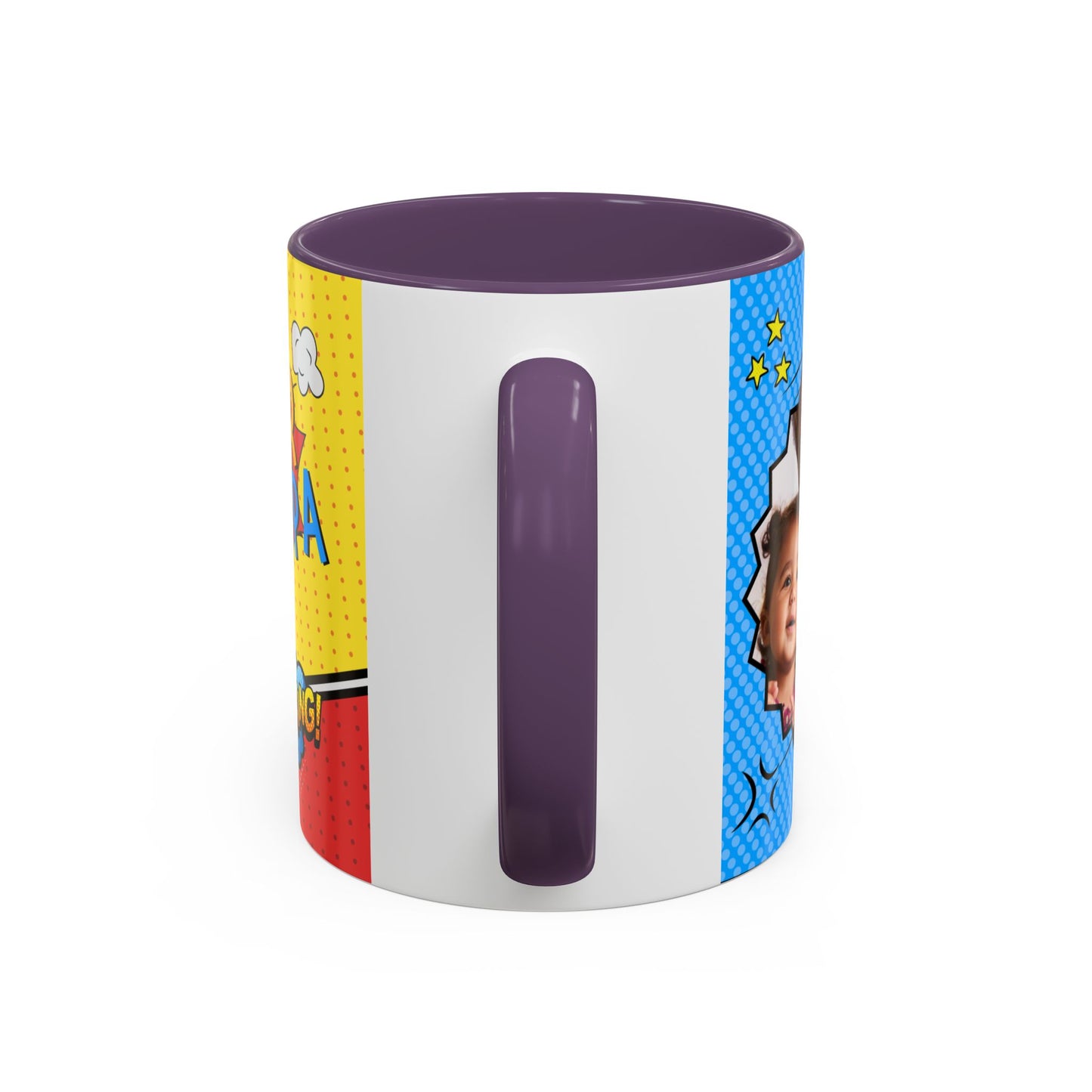 Super Grandpa Coffee Mug — Personalized Comic Superhero Photo Gift (11/15 oz)