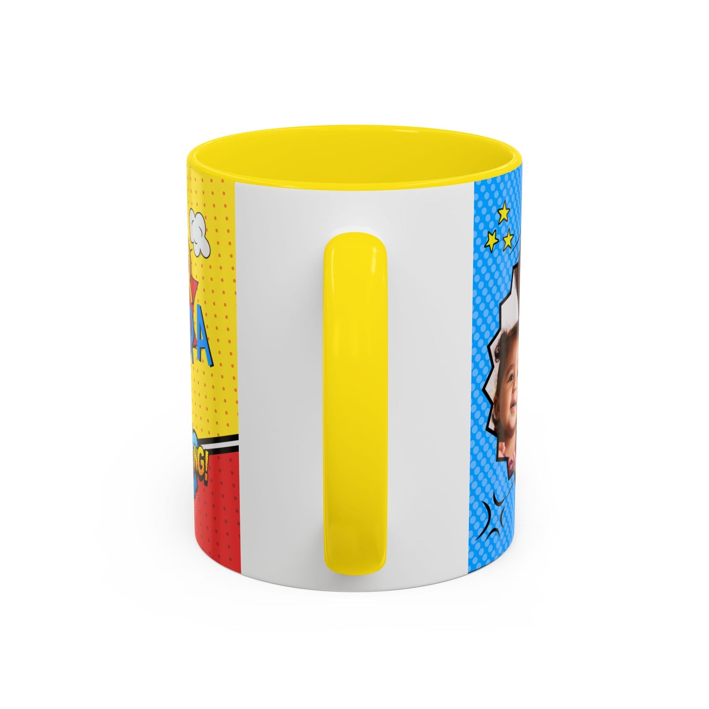 Super Grandpa Coffee Mug — Personalized Comic Superhero Photo Gift (11/15 oz)