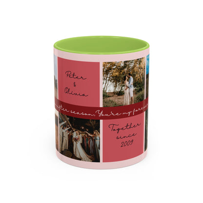 Custom Photo Collage Mug | Personalized Couples Gift with Name & Date
