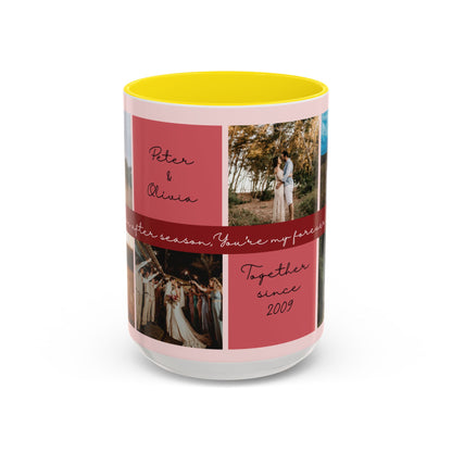 Custom Photo Collage Mug | Personalized Couples Gift with Name & Date