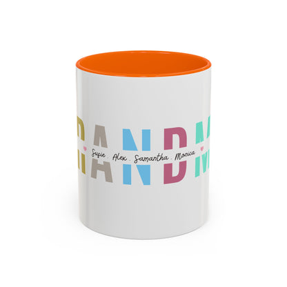 Personalized Grandma Mug with Grandkids Names — Custom Gift for Grandma | 11oz