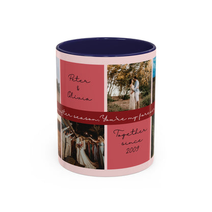 Custom Photo Collage Mug | Personalized Couples Gift with Name & Date