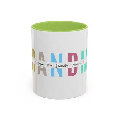 Personalized Grandma Mug with Grandkids Names — Custom Gift for Grandma | 11oz