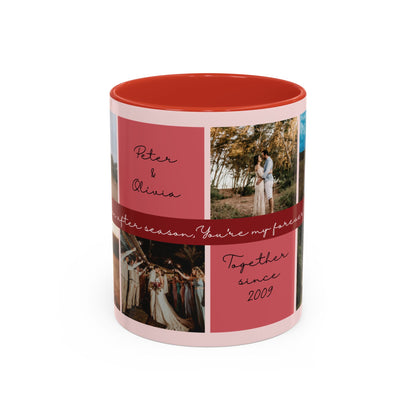 Custom Photo Collage Mug | Personalized Couples Gift with Name & Date