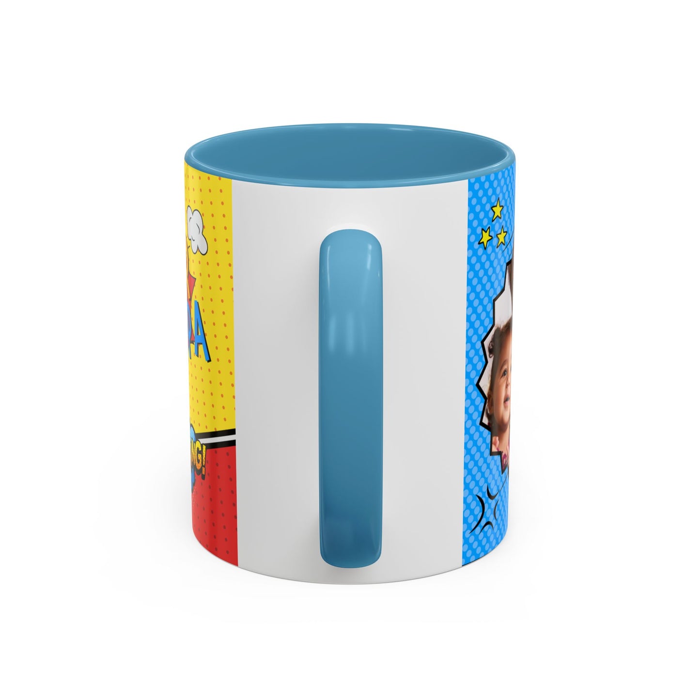 Super Grandpa Coffee Mug — Personalized Comic Superhero Photo Gift (11/15 oz)