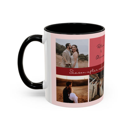 Custom Photo Collage Mug | Personalized Couples Gift with Name & Date
