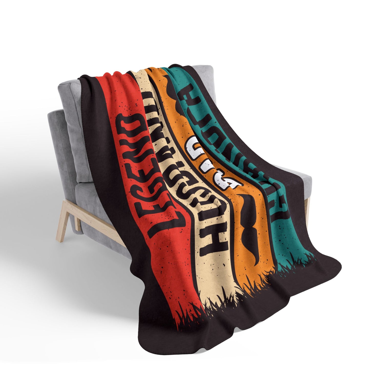 Legend Husband Dad Grandpa Fleece Sherpa Blanket
