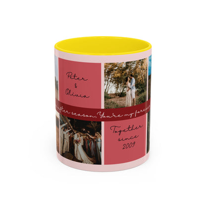 Custom Photo Collage Mug | Personalized Couples Gift with Name & Date