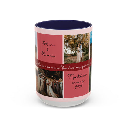 Custom Photo Collage Mug | Personalized Couples Gift with Name & Date