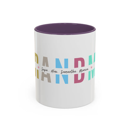 Personalized Grandma Mug with Grandkids Names — Custom Gift for Grandma | 11oz