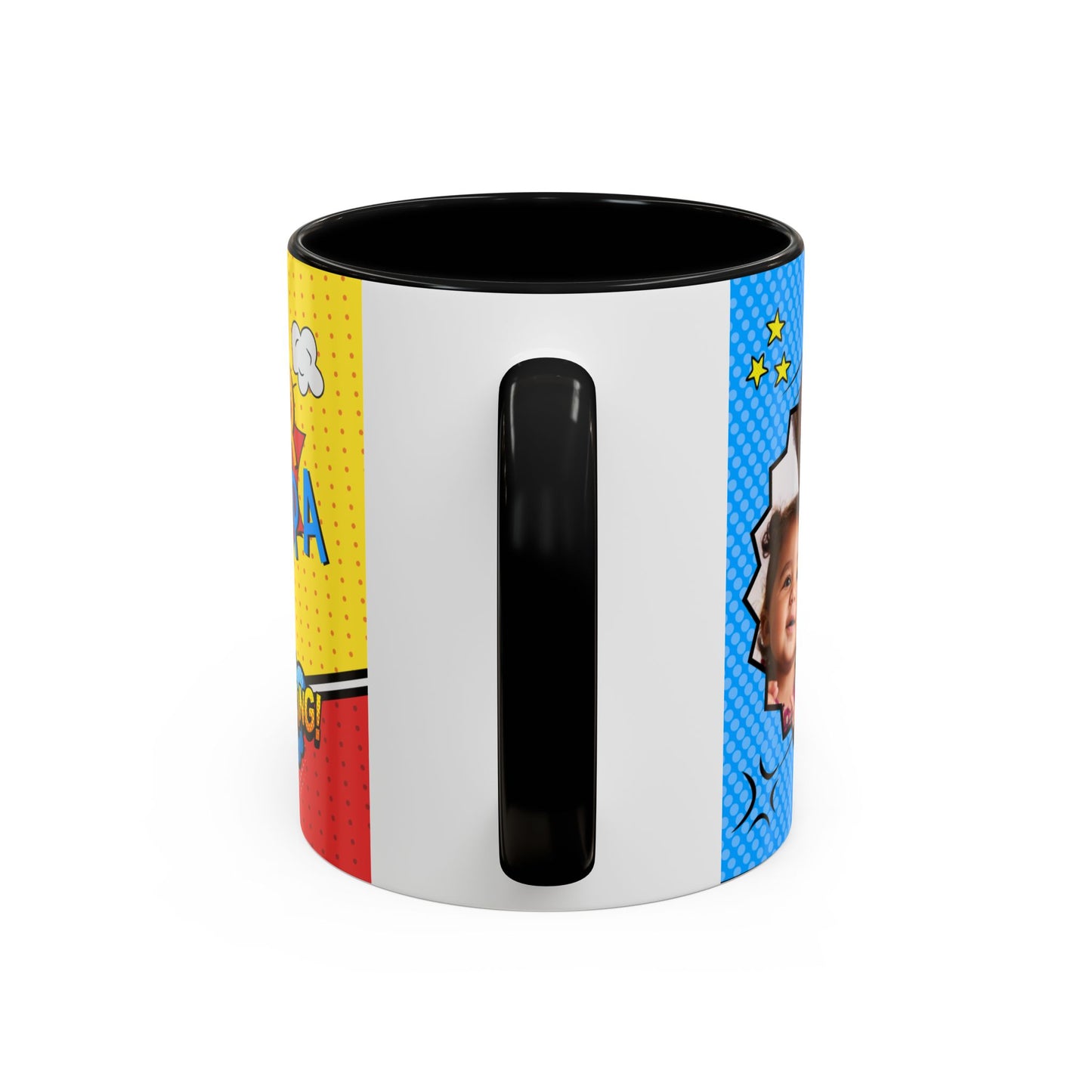 Super Grandpa Coffee Mug — Personalized Comic Superhero Photo Gift (11/15 oz)