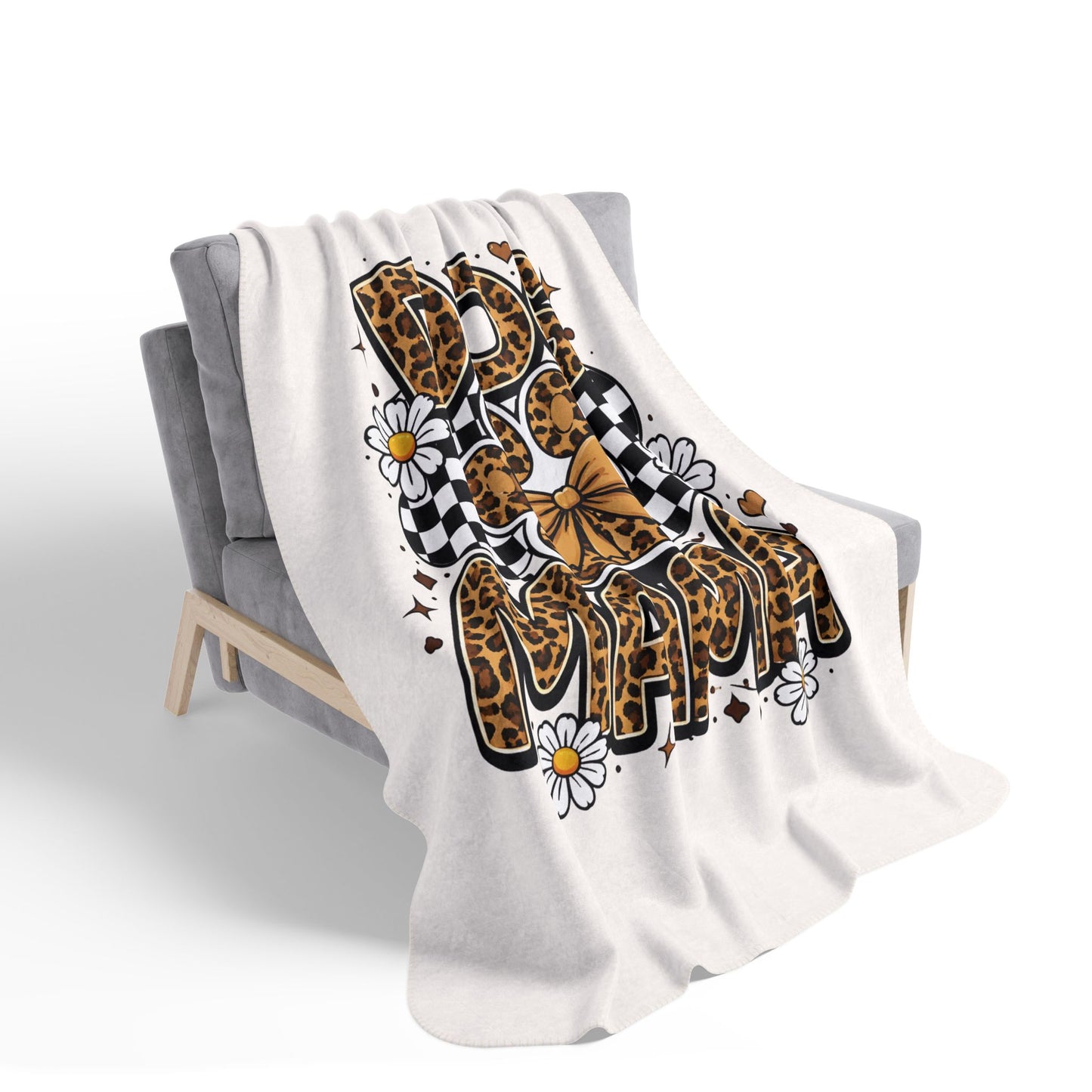 Dog Mama Sherpa Blanket — Leopard Paw