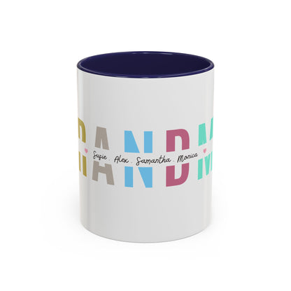 Personalized Grandma Mug with Grandkids Names — Custom Gift for Grandma | 11oz