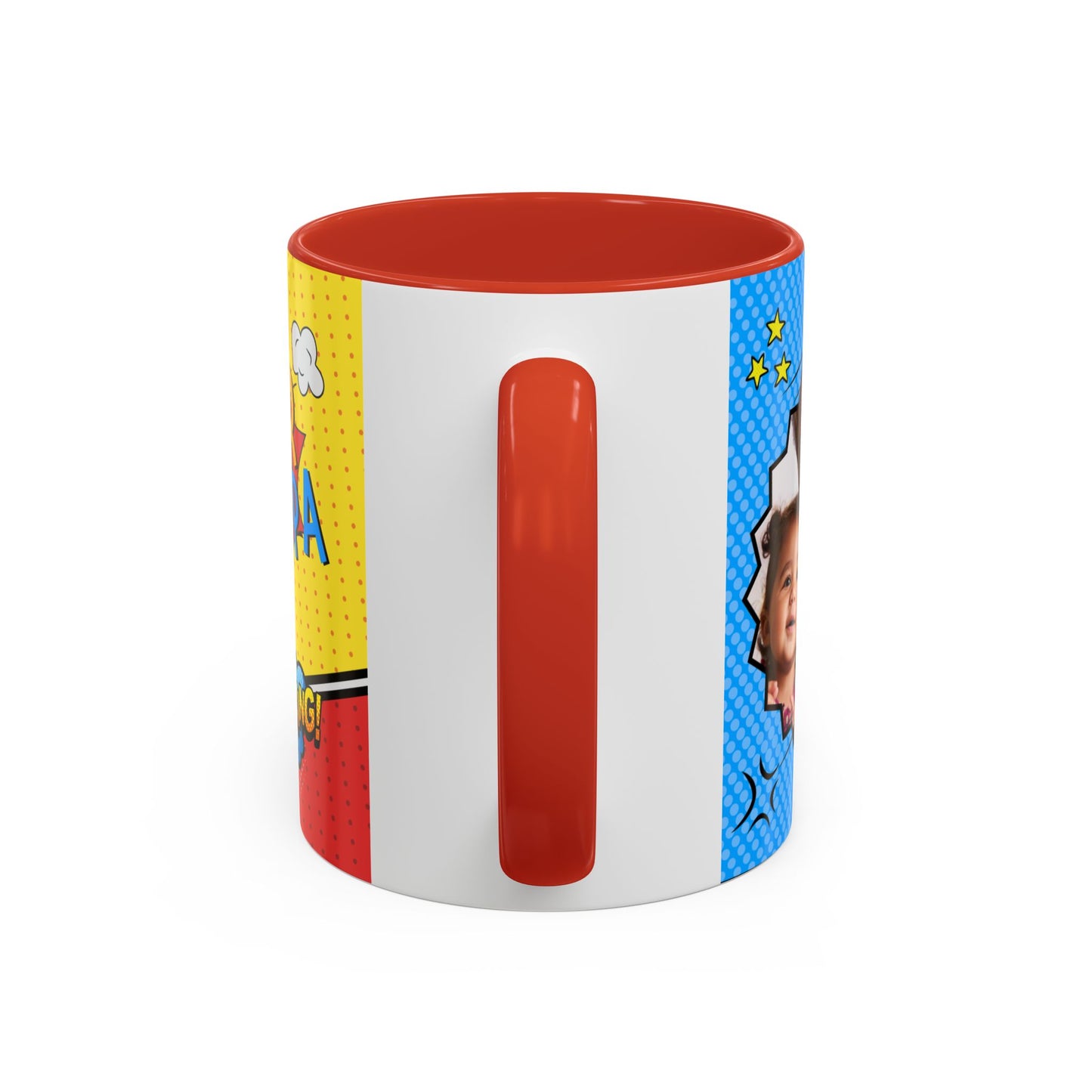 Super Grandpa Coffee Mug — Personalized Comic Superhero Photo Gift (11/15 oz)