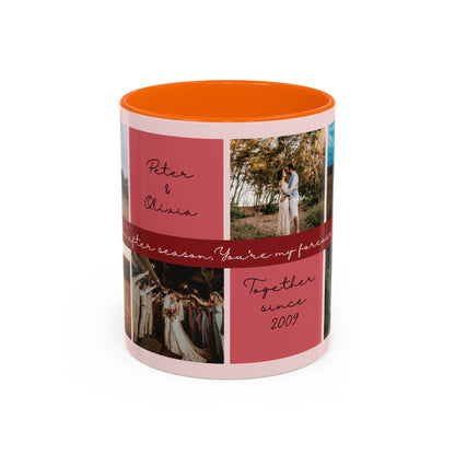Custom Photo Collage Mug | Personalized Couples Gift with Name & Date