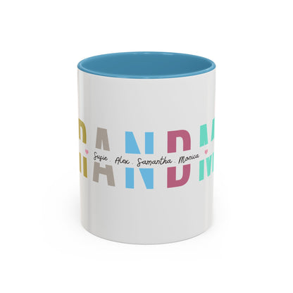 Personalized Grandma Mug with Grandkids Names — Custom Gift for Grandma | 11oz
