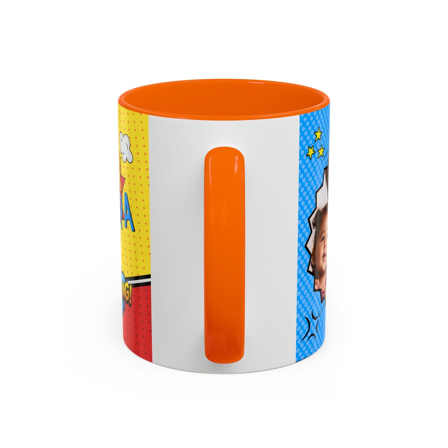 Super Grandpa Coffee Mug — Personalized Comic Superhero Photo Gift (11/15 oz)