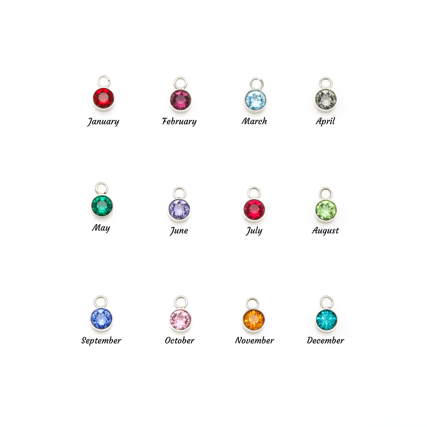 Custom Name Necklace with Birthstone | Personalized Jewelry Gift for Her — No Message Card