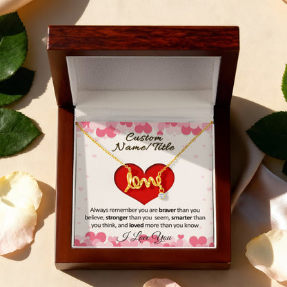 Love Necklace – Personalized Message Card Gift for Her