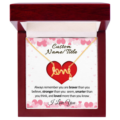 Love Necklace – Personalized Message Card Gift for Her