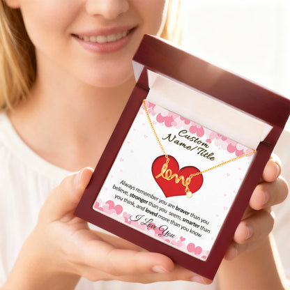 Love Necklace – Personalized Message Card Gift for Her