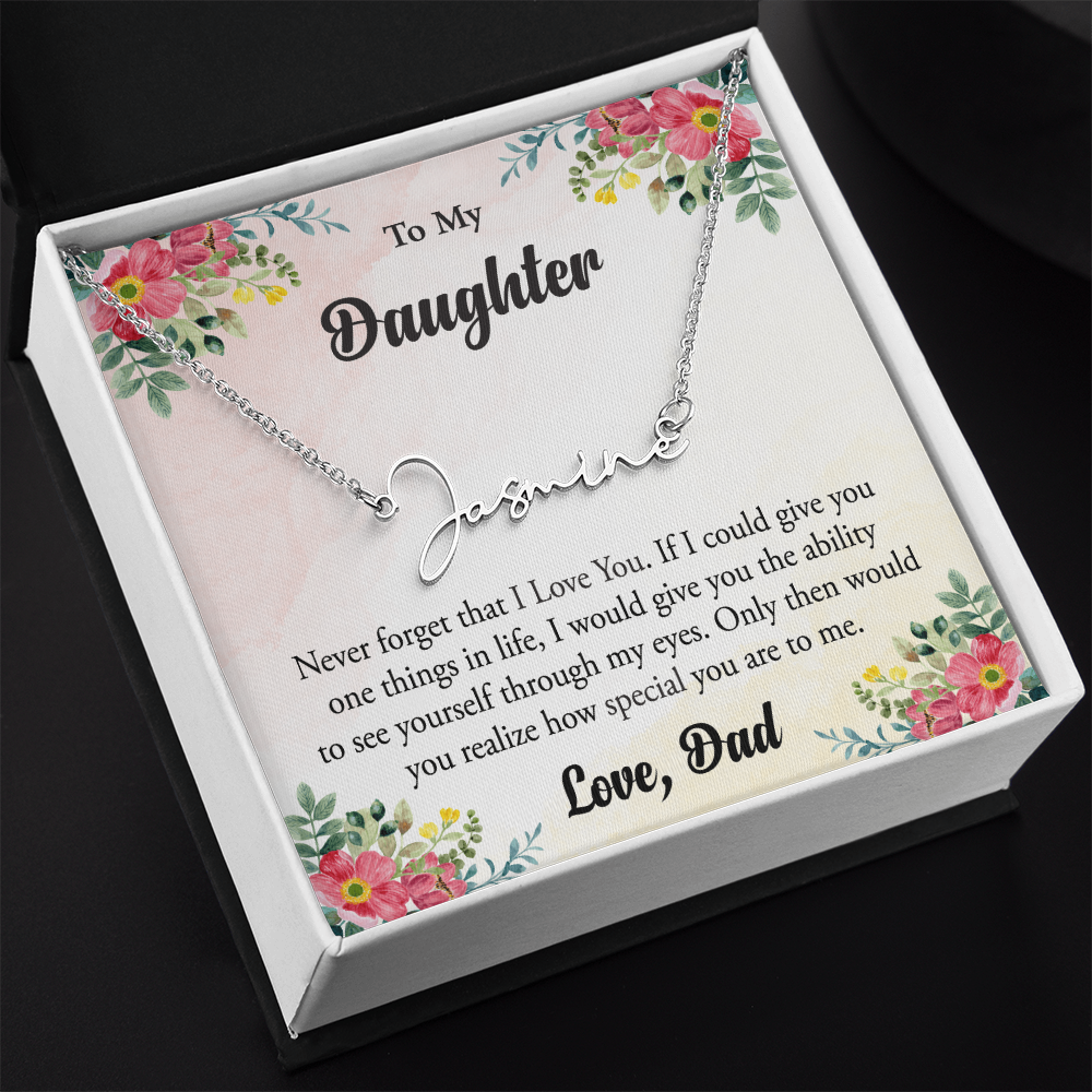 Personalized Name Necklace – Heartfelt Gift for Daughter from Dad