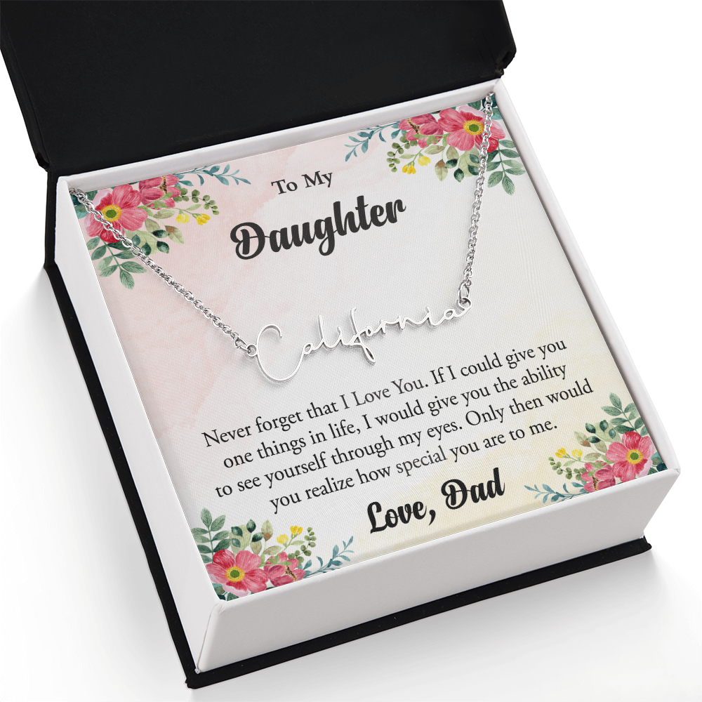 Personalized Name Necklace – Heartfelt Gift for Daughter from Dad