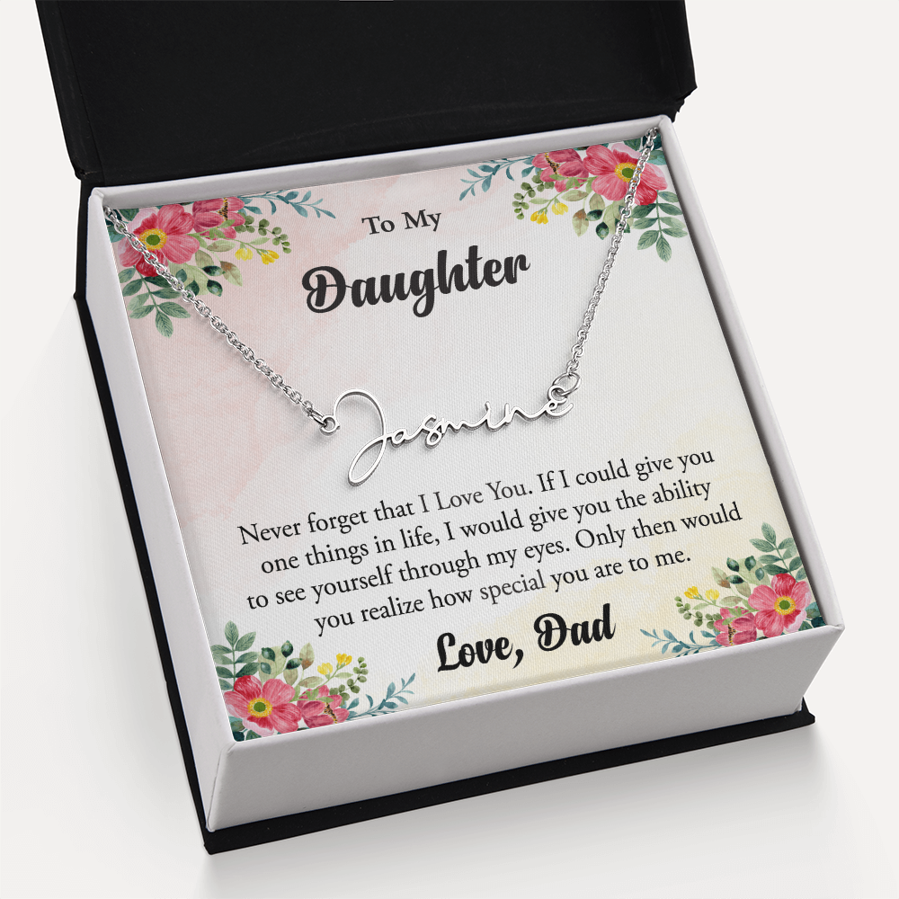 Personalized Name Necklace – Heartfelt Gift for Daughter from Dad