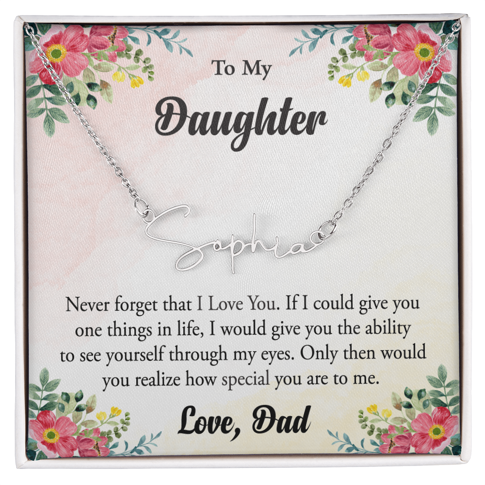 Personalized Name Necklace – Heartfelt Gift for Daughter from Dad