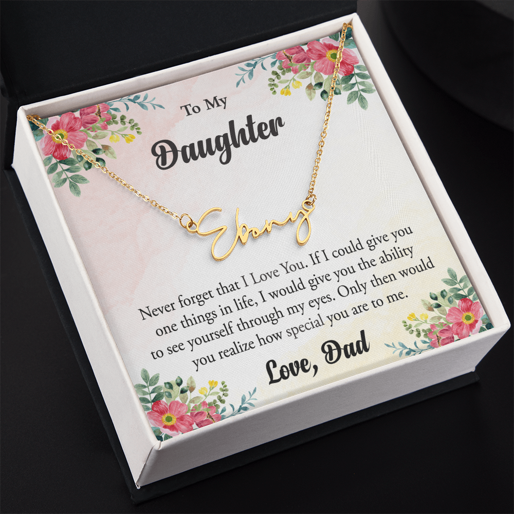 Personalized Name Necklace – Heartfelt Gift for Daughter from Dad