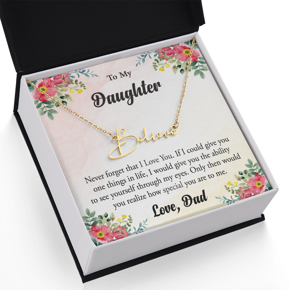 Personalized Name Necklace – Heartfelt Gift for Daughter from Dad