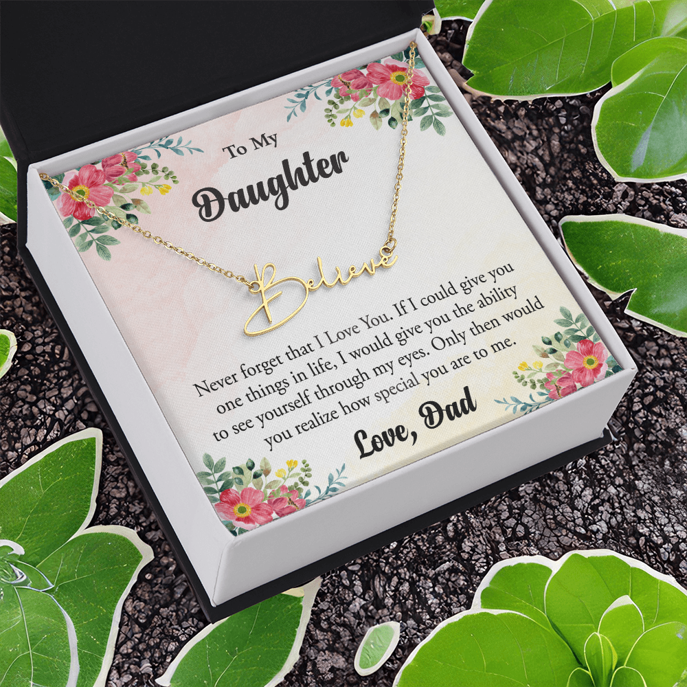 Personalized Name Necklace – Heartfelt Gift for Daughter from Dad