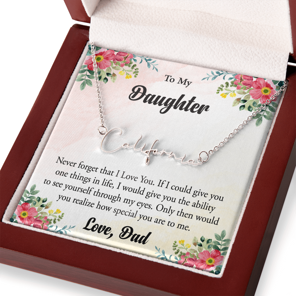 Personalized Name Necklace – Heartfelt Gift for Daughter from Dad