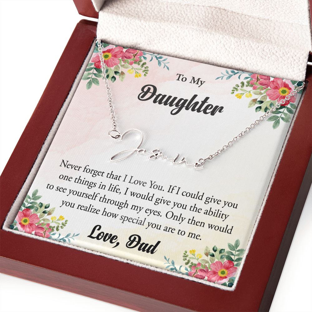 Personalized Name Necklace – Heartfelt Gift for Daughter from Dad