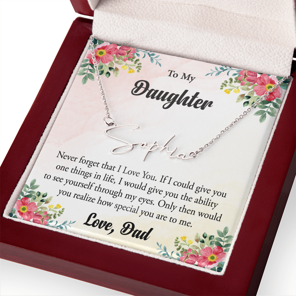 Personalized Name Necklace – Heartfelt Gift for Daughter from Dad