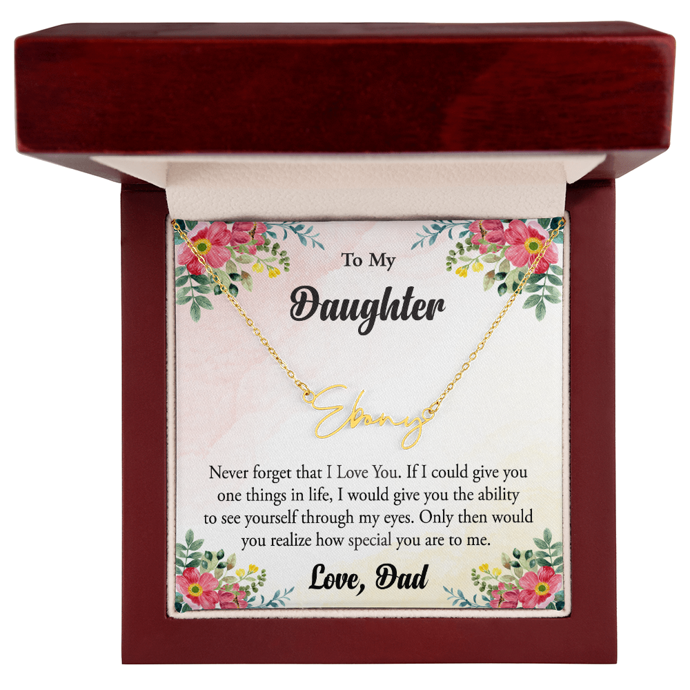 Personalized Name Necklace – Heartfelt Gift for Daughter from Dad