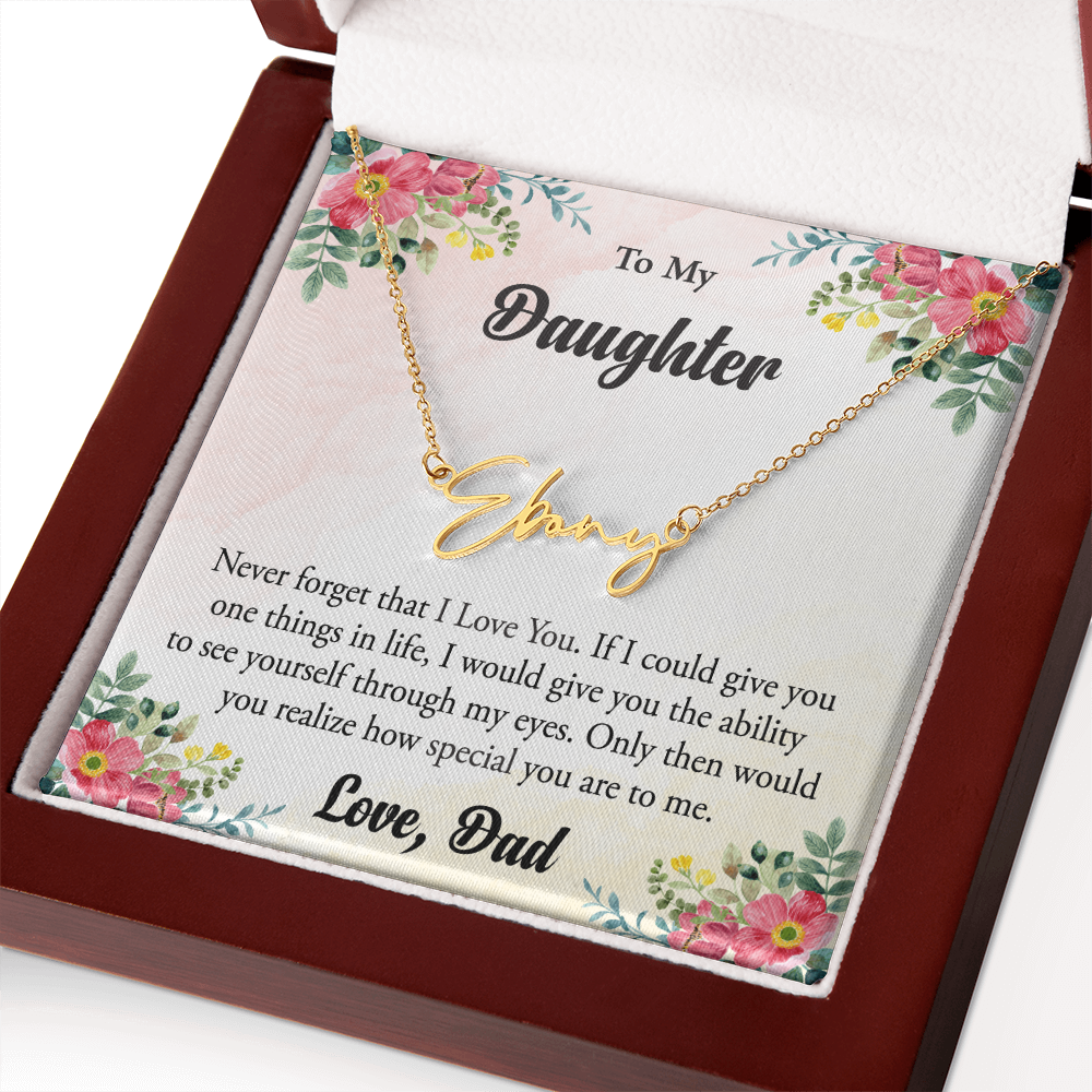 Personalized Name Necklace – Heartfelt Gift for Daughter from Dad