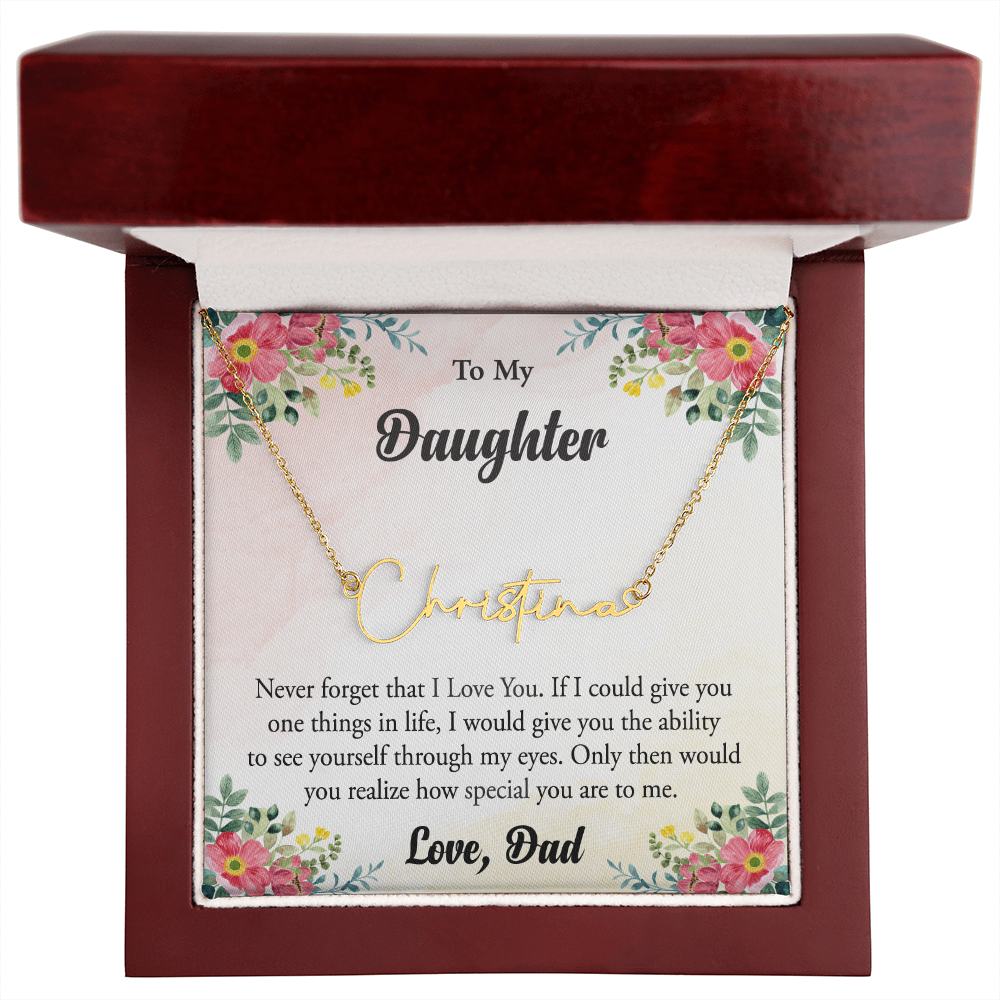 Personalized Name Necklace – Heartfelt Gift for Daughter from Dad
