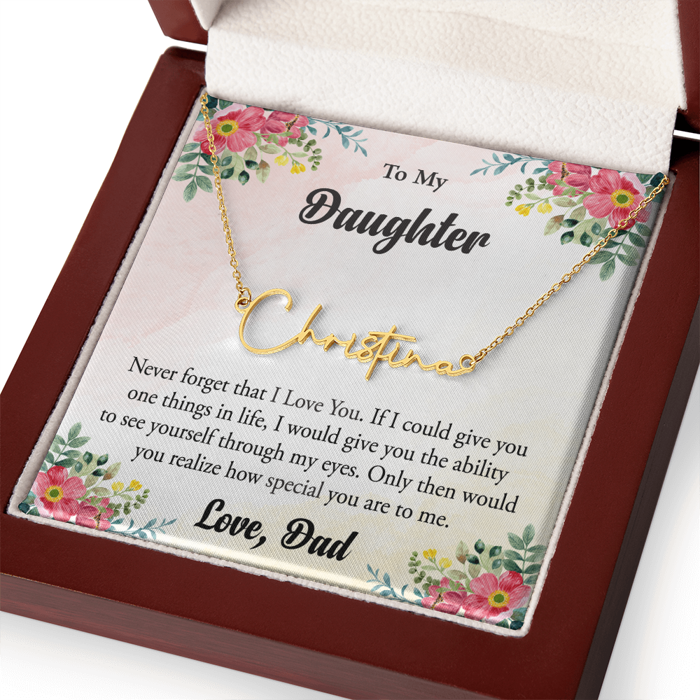 Personalized Name Necklace – Heartfelt Gift for Daughter from Dad