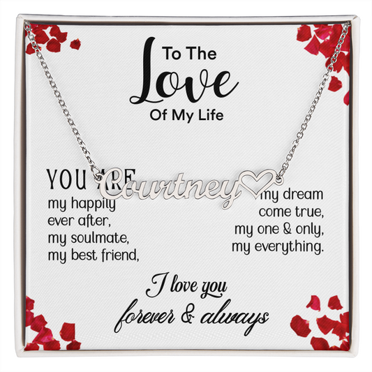 Custom Heart Name Necklace | Personalized Gift for Her, Mom & Wife
