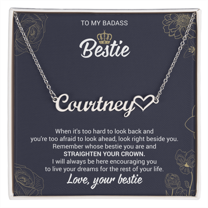 Personalized Heart Name Necklace – Meaningful Gift for Best Friend