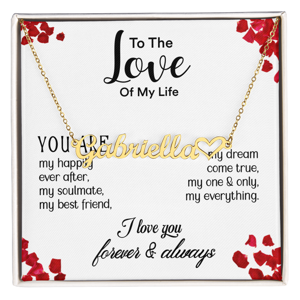 Custom Heart Name Necklace | Personalized Gift for Her, Mom & Wife