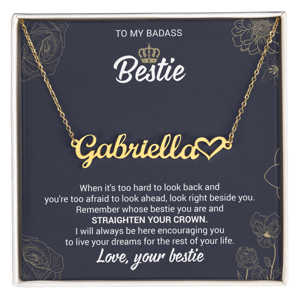Personalized Heart Name Necklace – Meaningful Gift for Best Friend