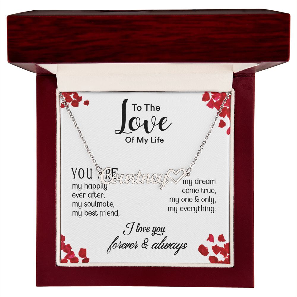 Custom Heart Name Necklace | Personalized Gift for Her, Mom & Wife