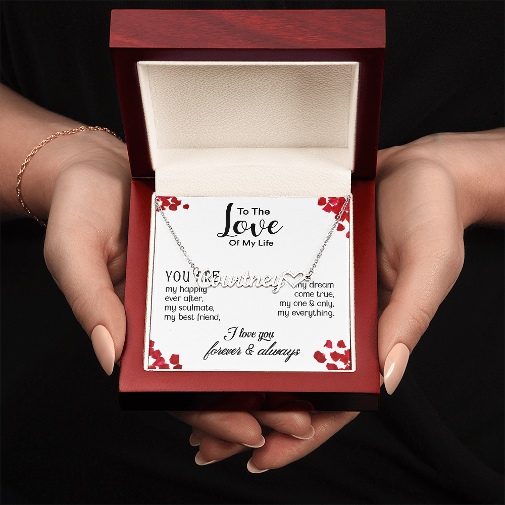 Custom Heart Name Necklace | Personalized Gift for Her, Mom & Wife