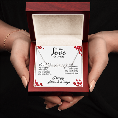 Custom Heart Name Necklace | Personalized Gift for Her, Mom & Wife