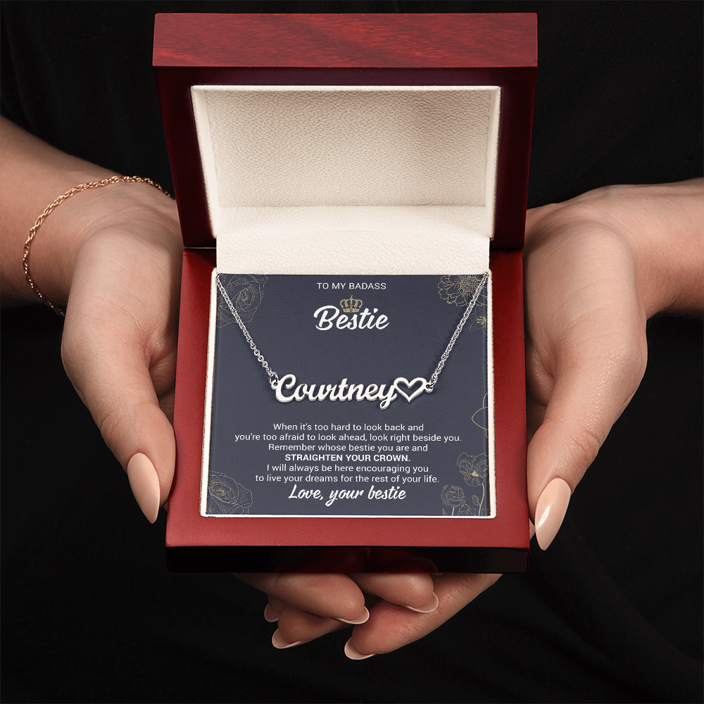 Personalized Heart Name Necklace – Meaningful Gift for Best Friend